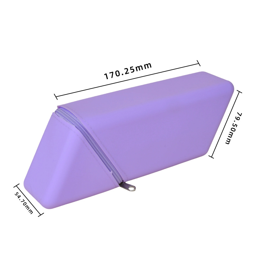 Rhomboid Silicone Foldable Pencil Case