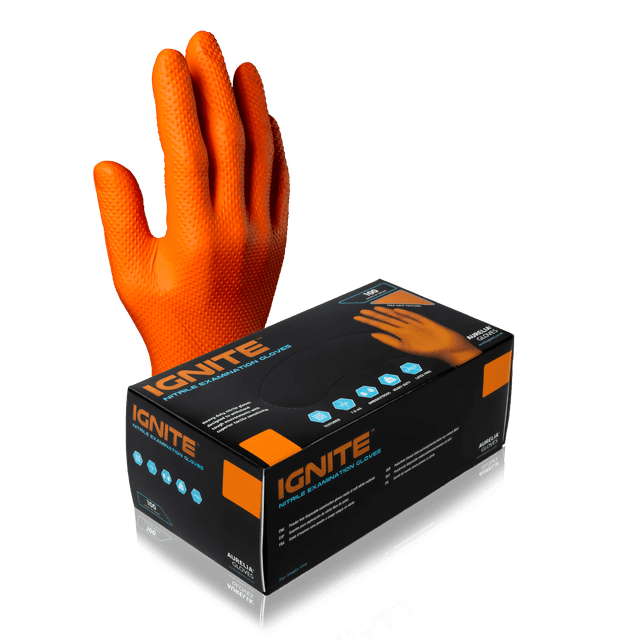 Ignite Orange 7 Mil Nitrile Gloves