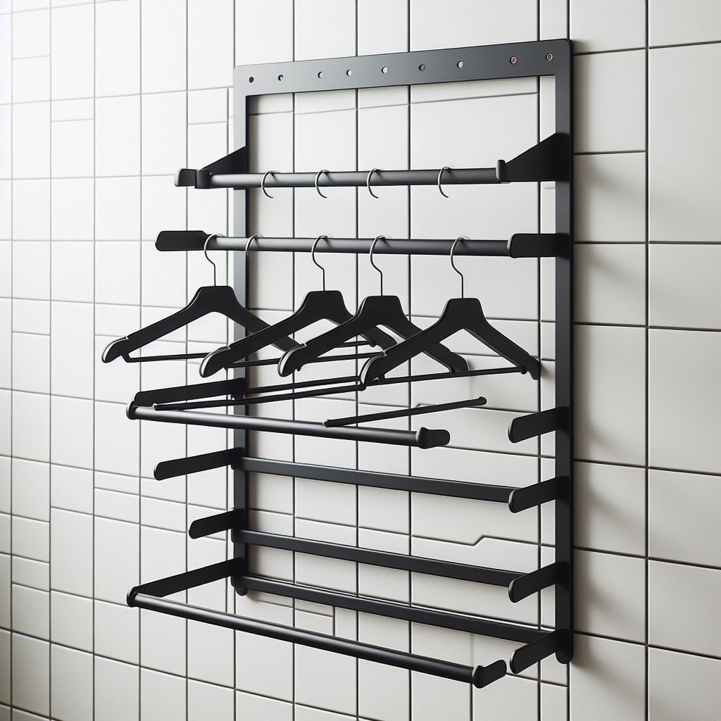 Wall-Mounted Clothes Hanger Rack