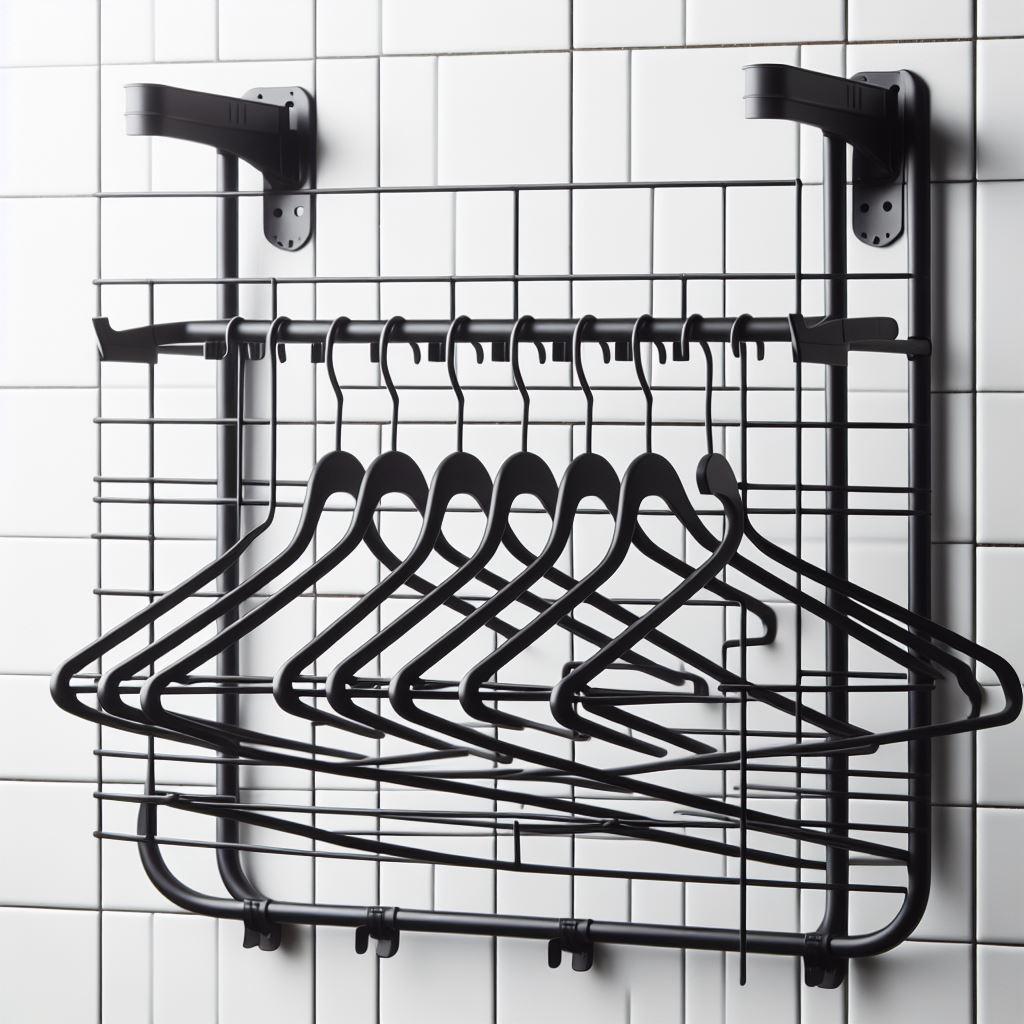 Wall-Mounted Clothes Hanger Rack