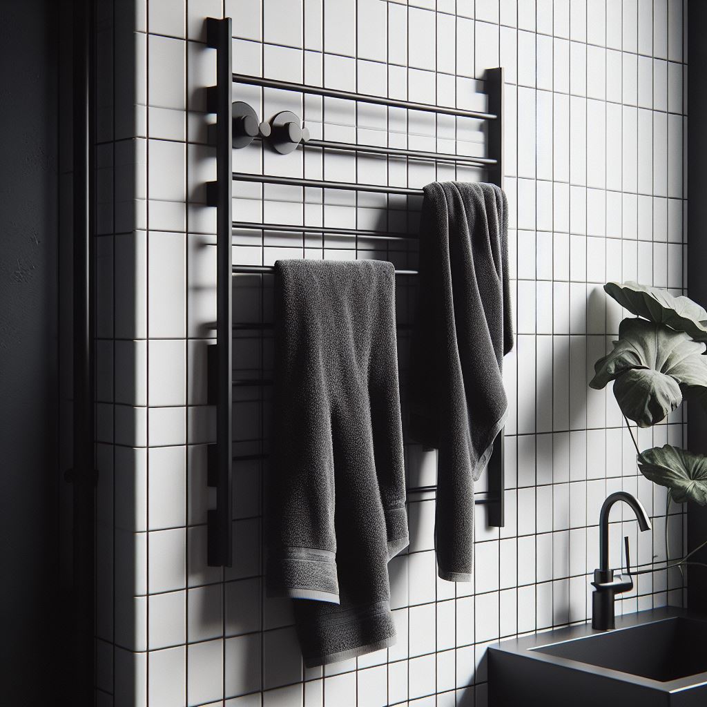 Black Towel Rack