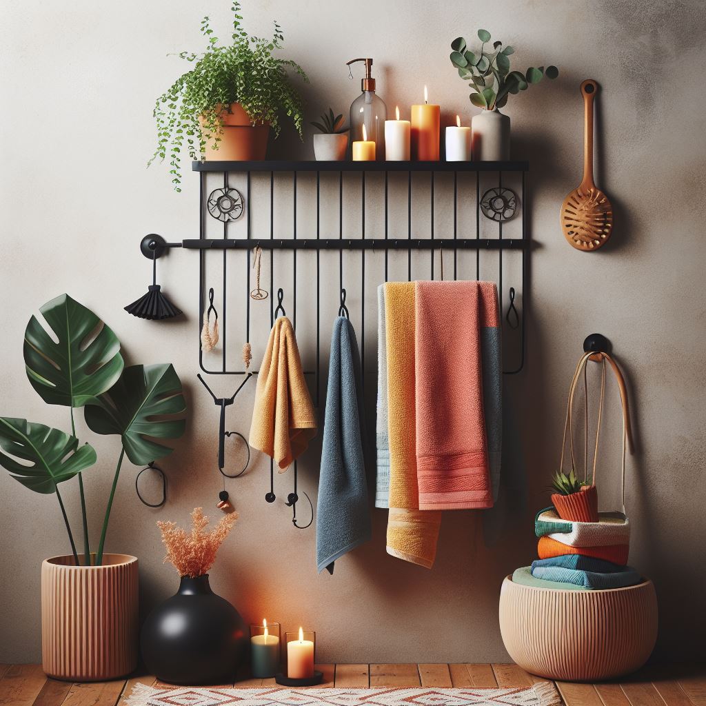 Decorative Wall Mounted Towel Rack