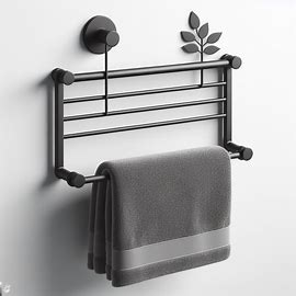 Wall-mounted towel rack