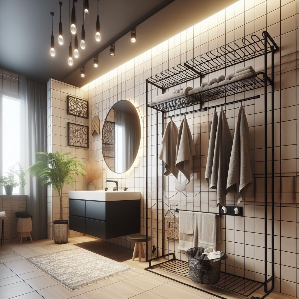 Metal Bathroom Shelf