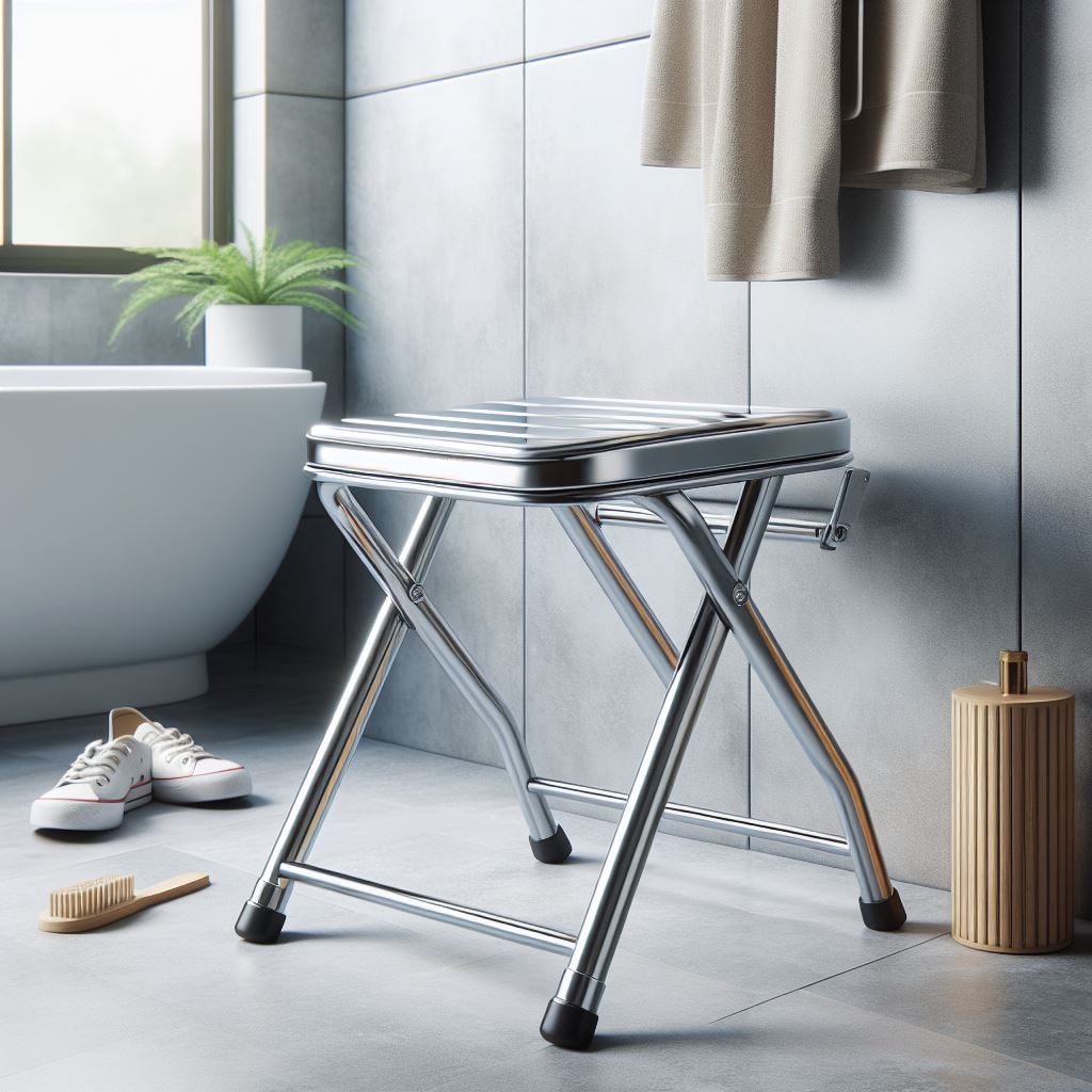 Chrome Folding Stool