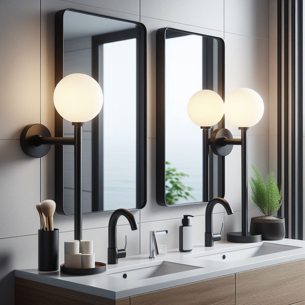 Modern Double Vanity Set