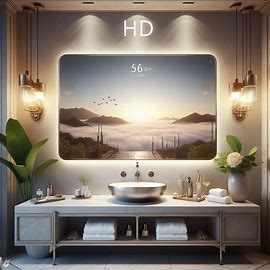 Luxury Bathroom Mirror with HD Display