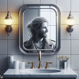 Vintage Bathroom Mirror