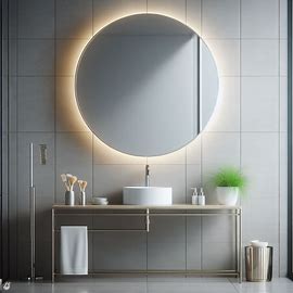 Circular LED Mirror