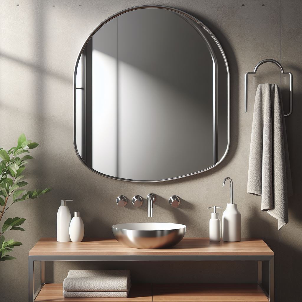 Modern Oval Bathroom Mirror