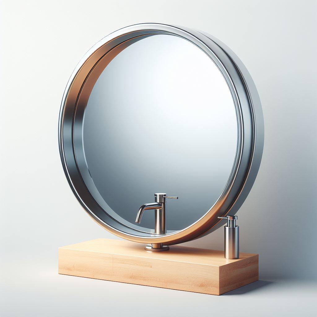 Round Vanity Mirror with Sink