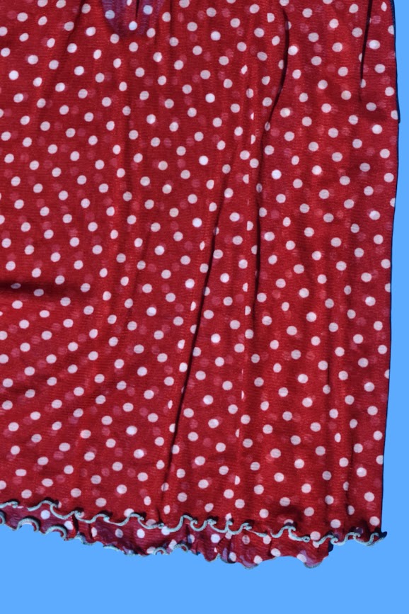Y2K 2000s Red Polka Dot Sheer Mesh Babydoll & Thong Set with Teal Trim
