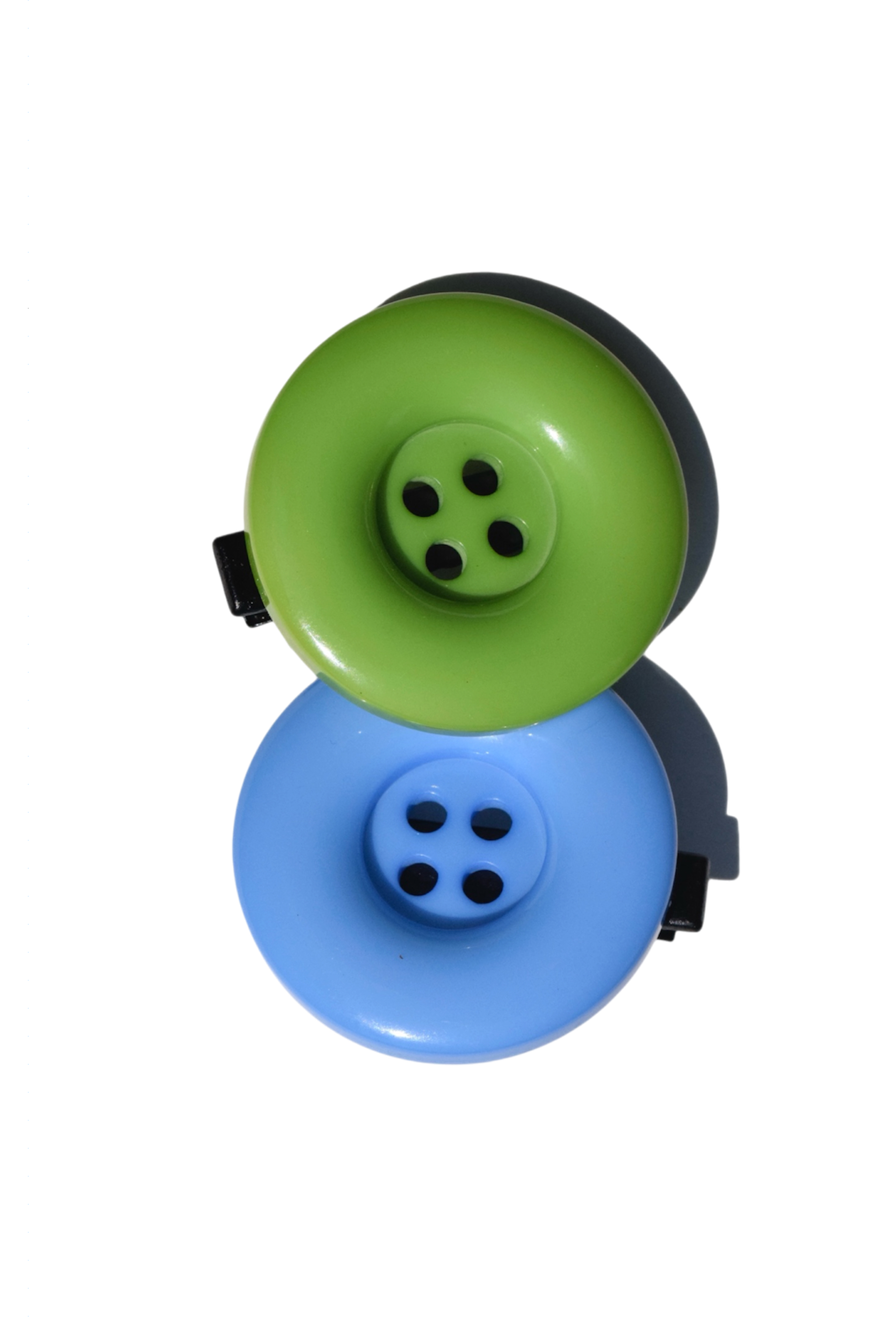 Handmade Chunky Dopamine Button Hair Clip Set