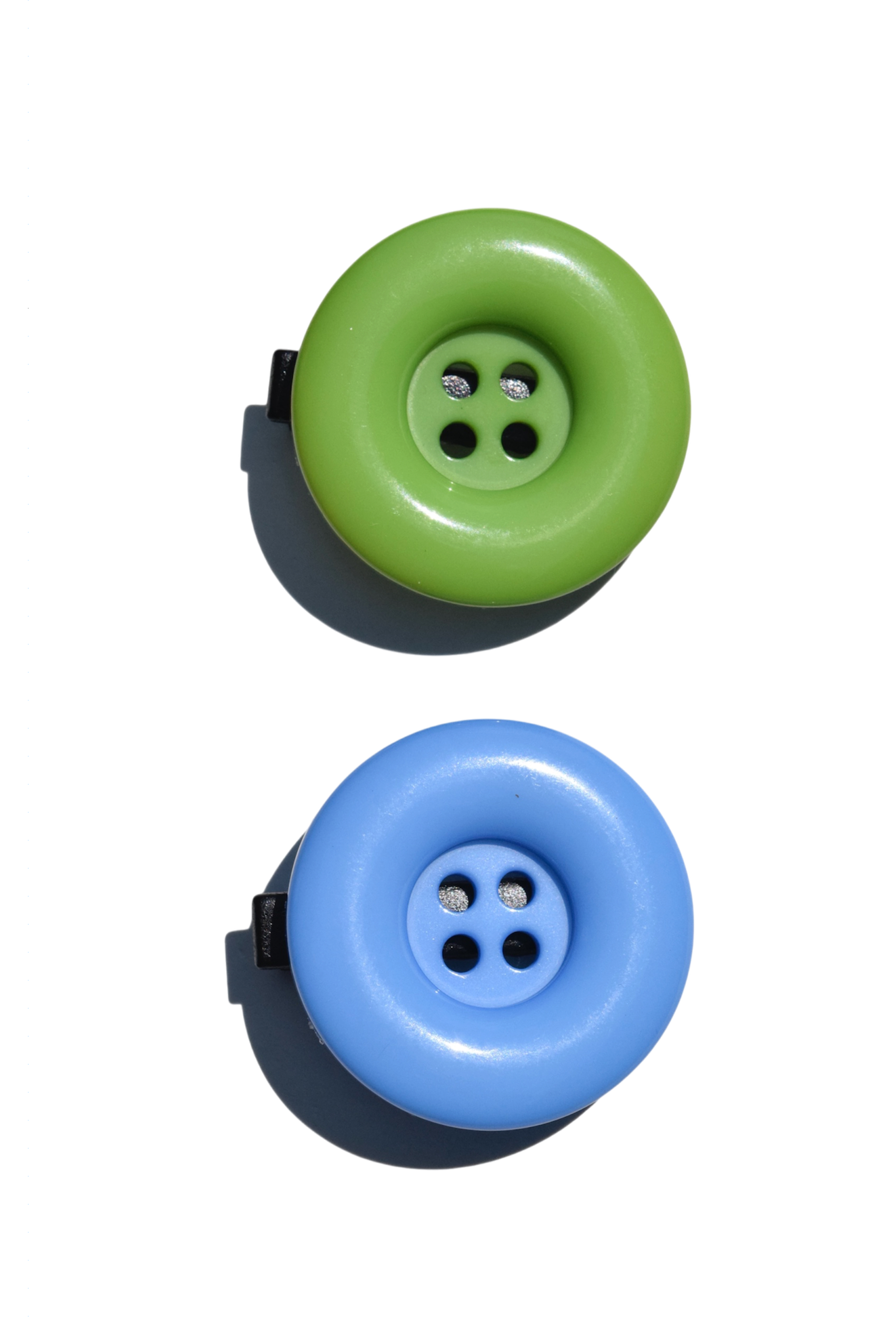 Handmade Chunky Dopamine Button Hair Clip Set