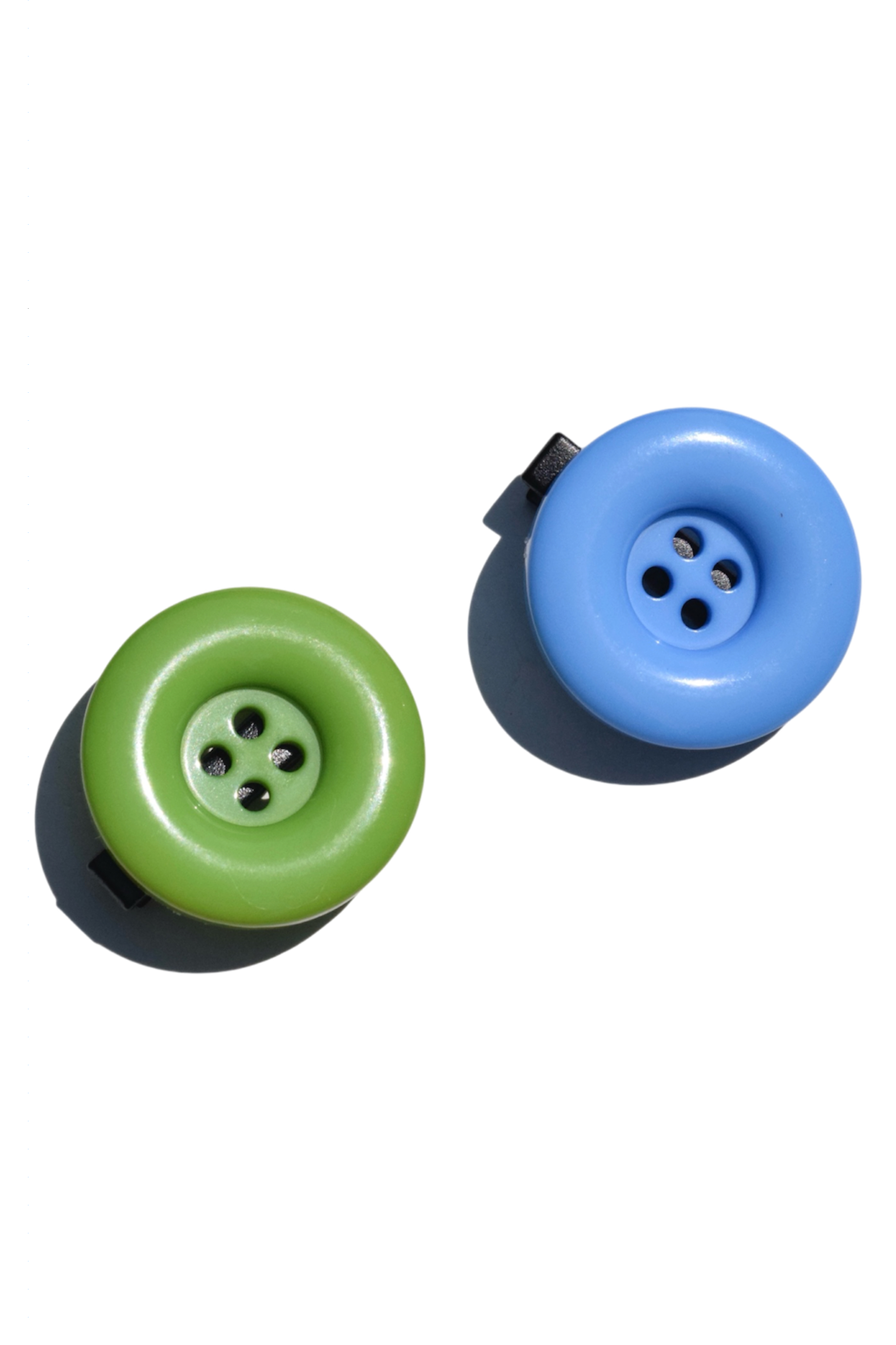 Handmade Chunky Dopamine Button Hair Clip Set