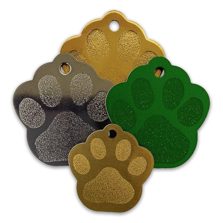 Paw Print Pet Identification Tags
