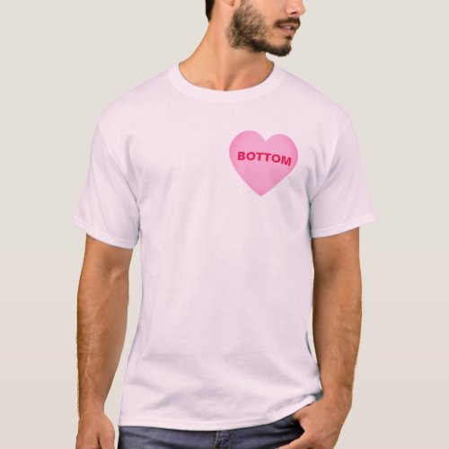 Pink Candy Heart Bottom T-Shirt