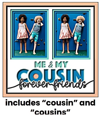 Photo Keepsake Shadow Box for Nieces, Nephews & Cousins