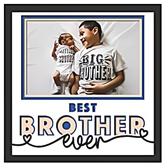 Photo Keepsake Shadow Box for Siblings