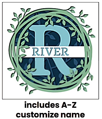 Photo Keepsake Shadow Box with Customized Family Name Designs