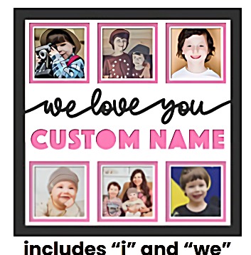 Photo Keepsake Shadow Box with Customized Names