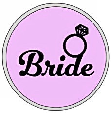 Bride Button Pin