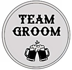 Team Groom Button Pin