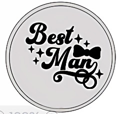 Best Man Button Button Pin