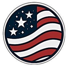 Patriotic Button Pin