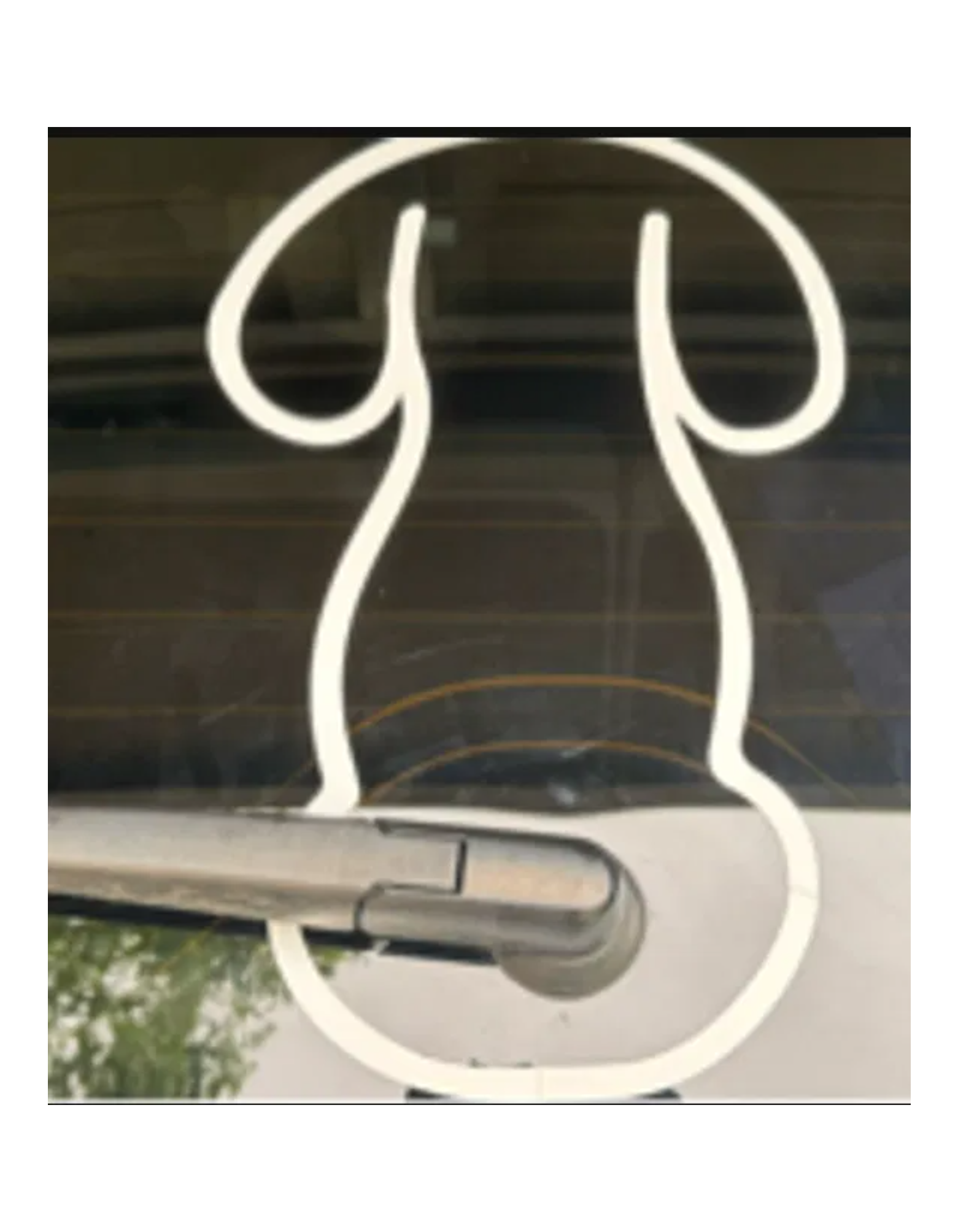 Dog Wagging Wiper Tail Window Decal
