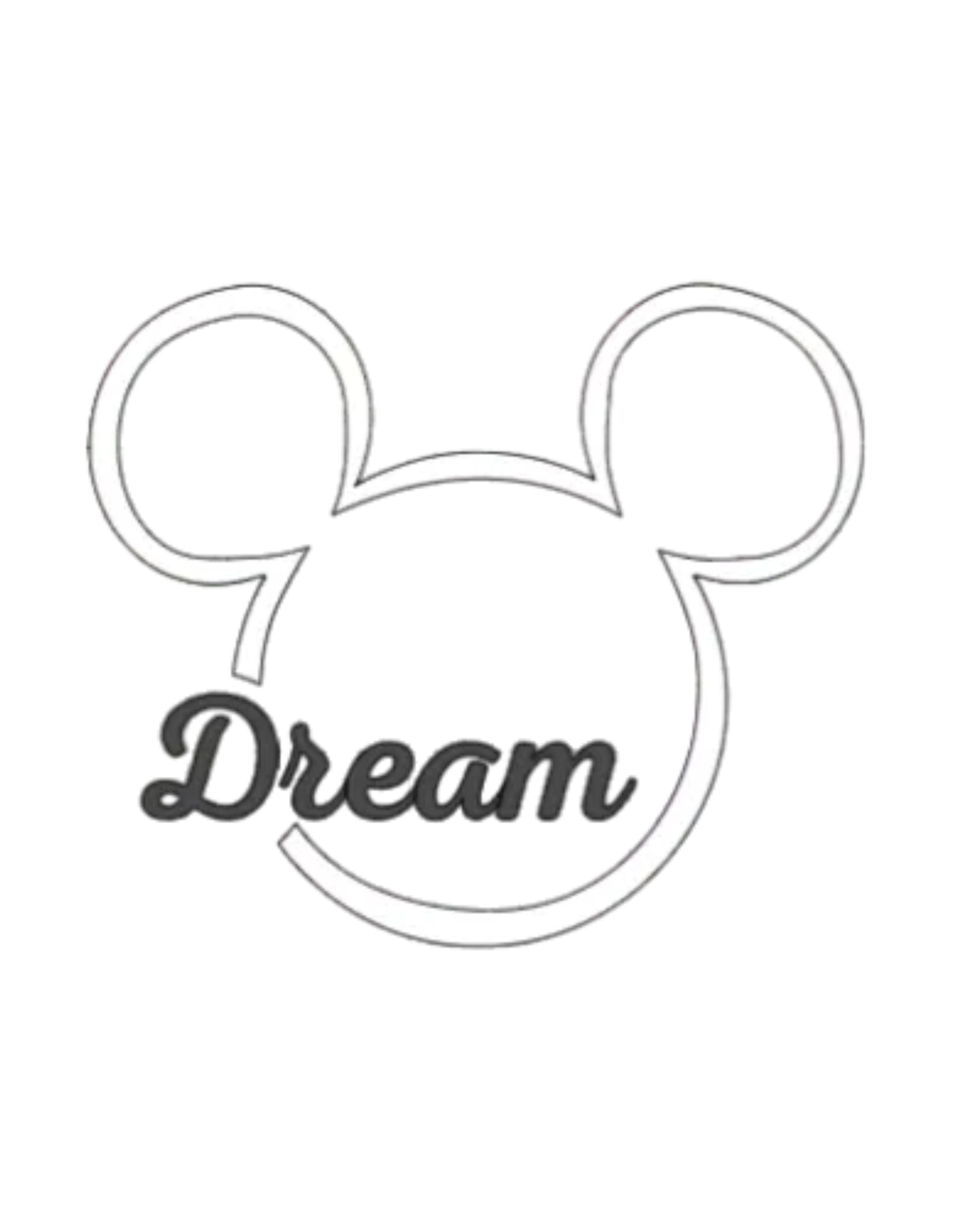 Dream - Mouse Ears Window Decal