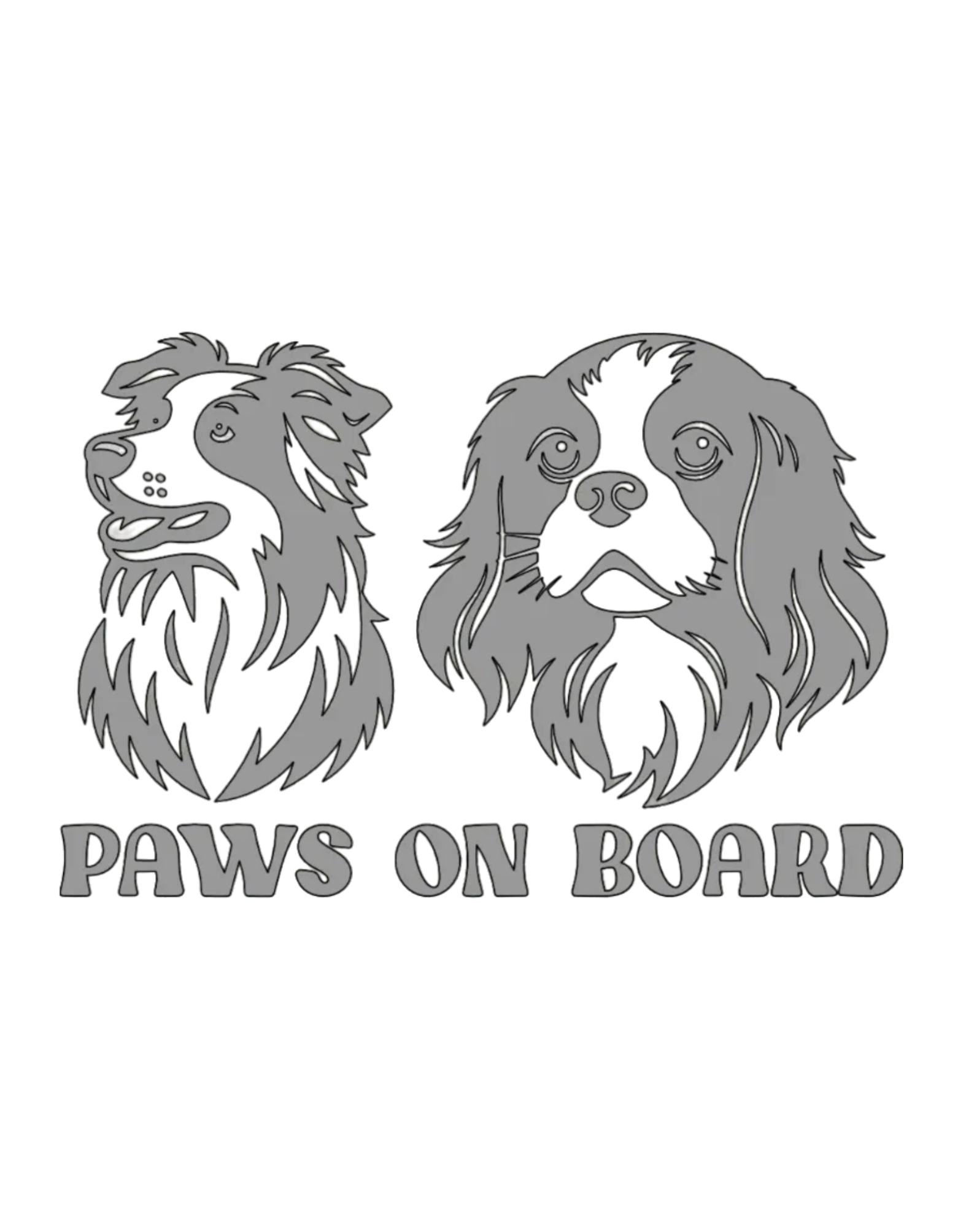 Paws on Board Window Decal