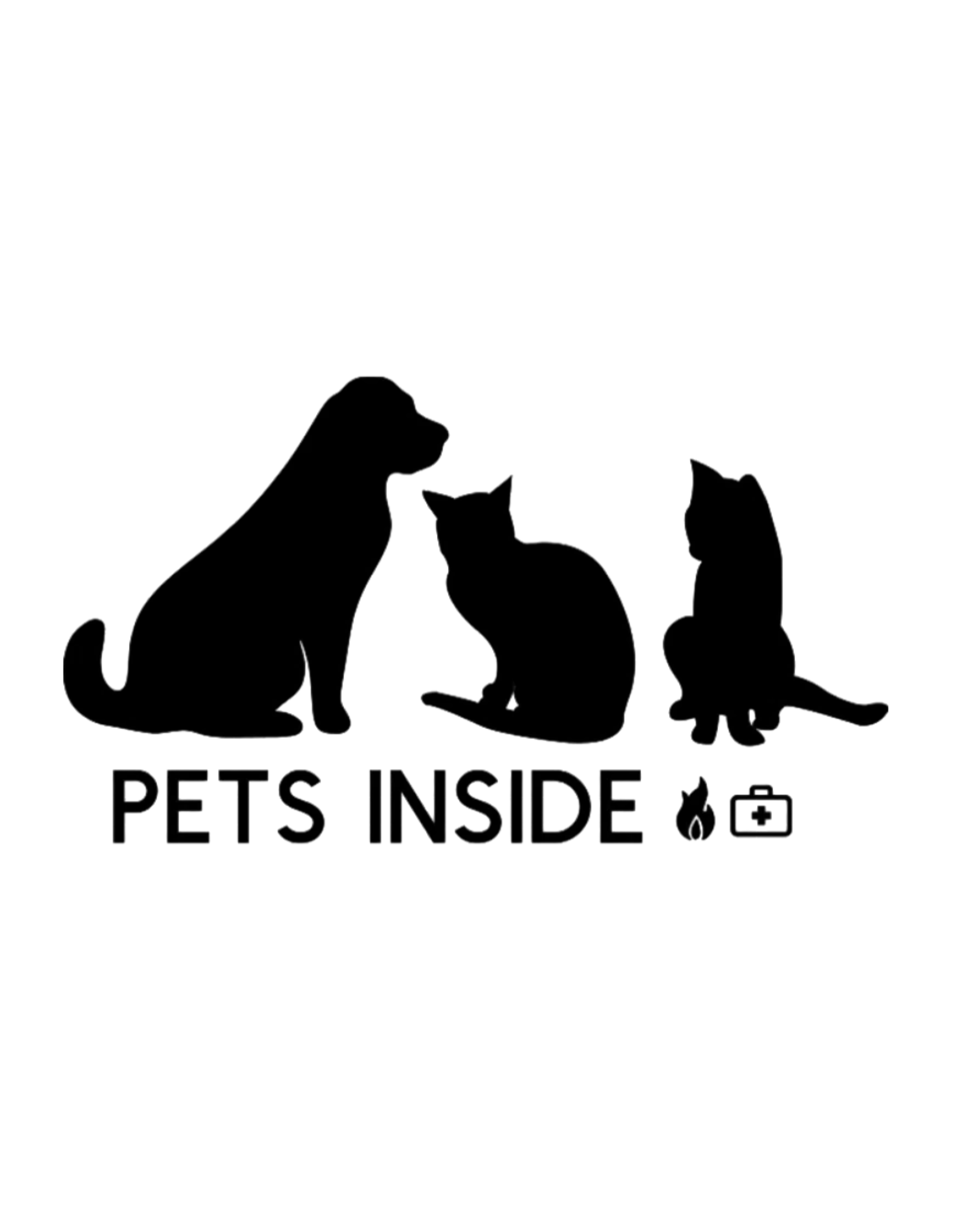 Pets Inside Window Decal