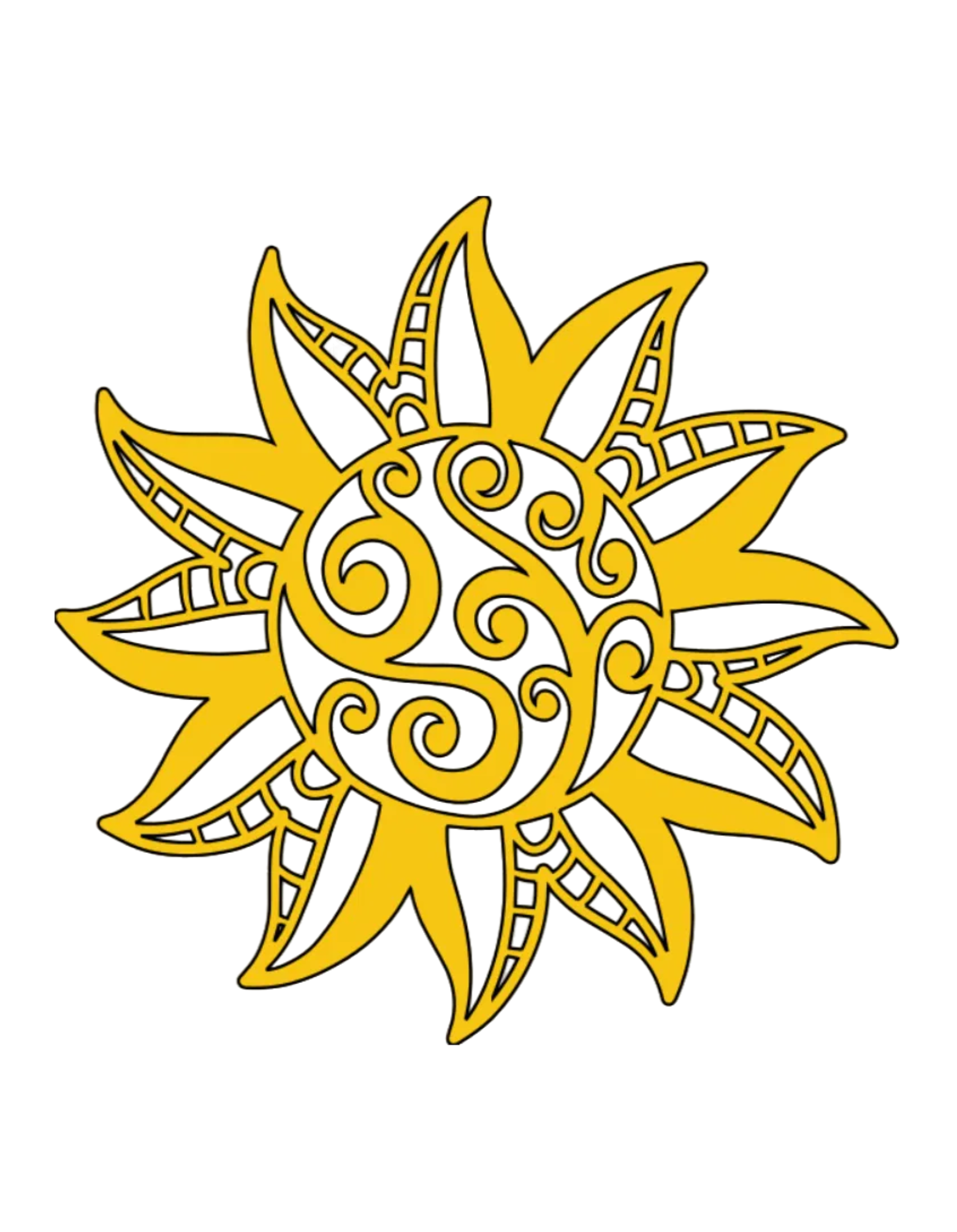 Abstract Sun Window Decal