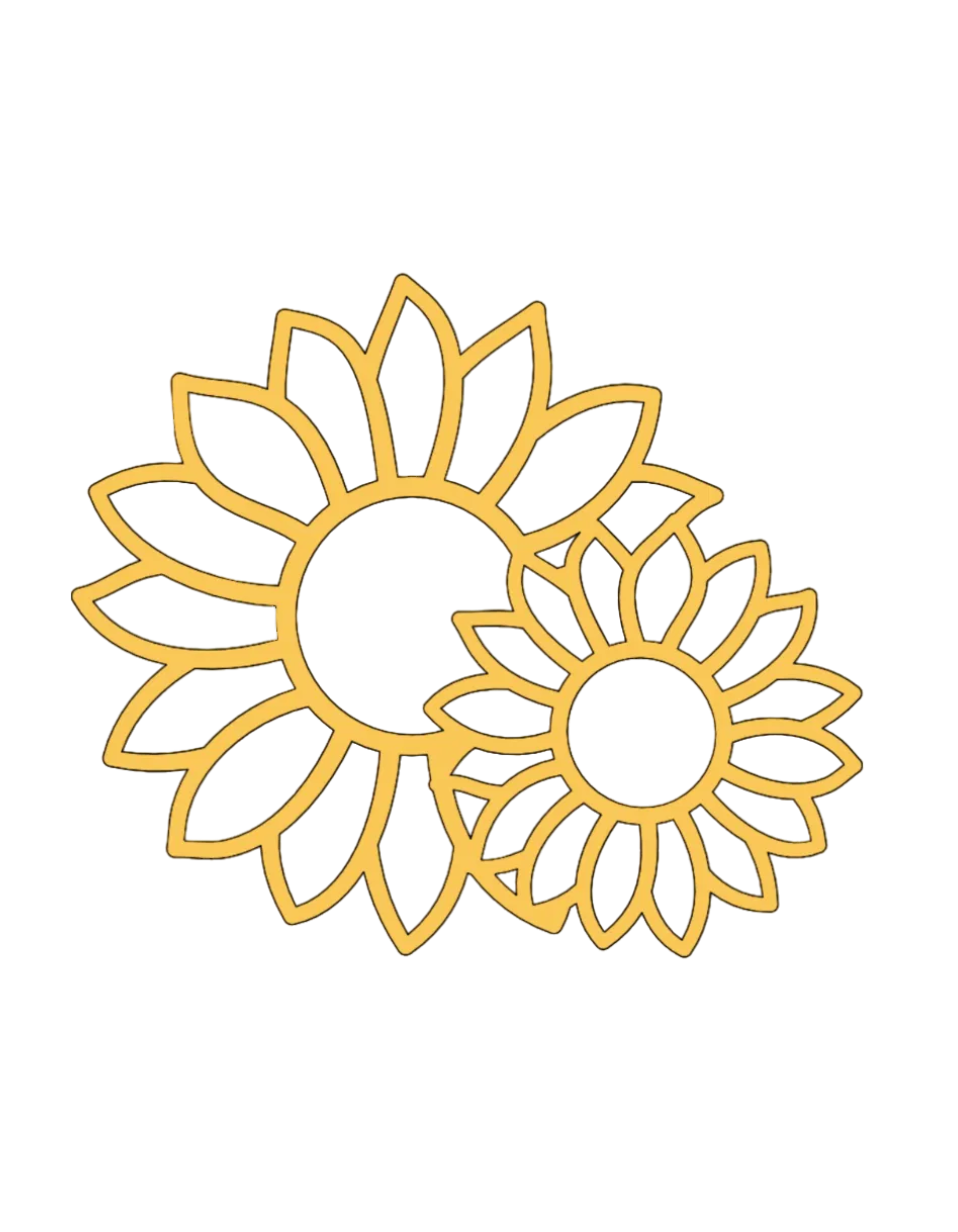 Abstract Sunflower Window Decal