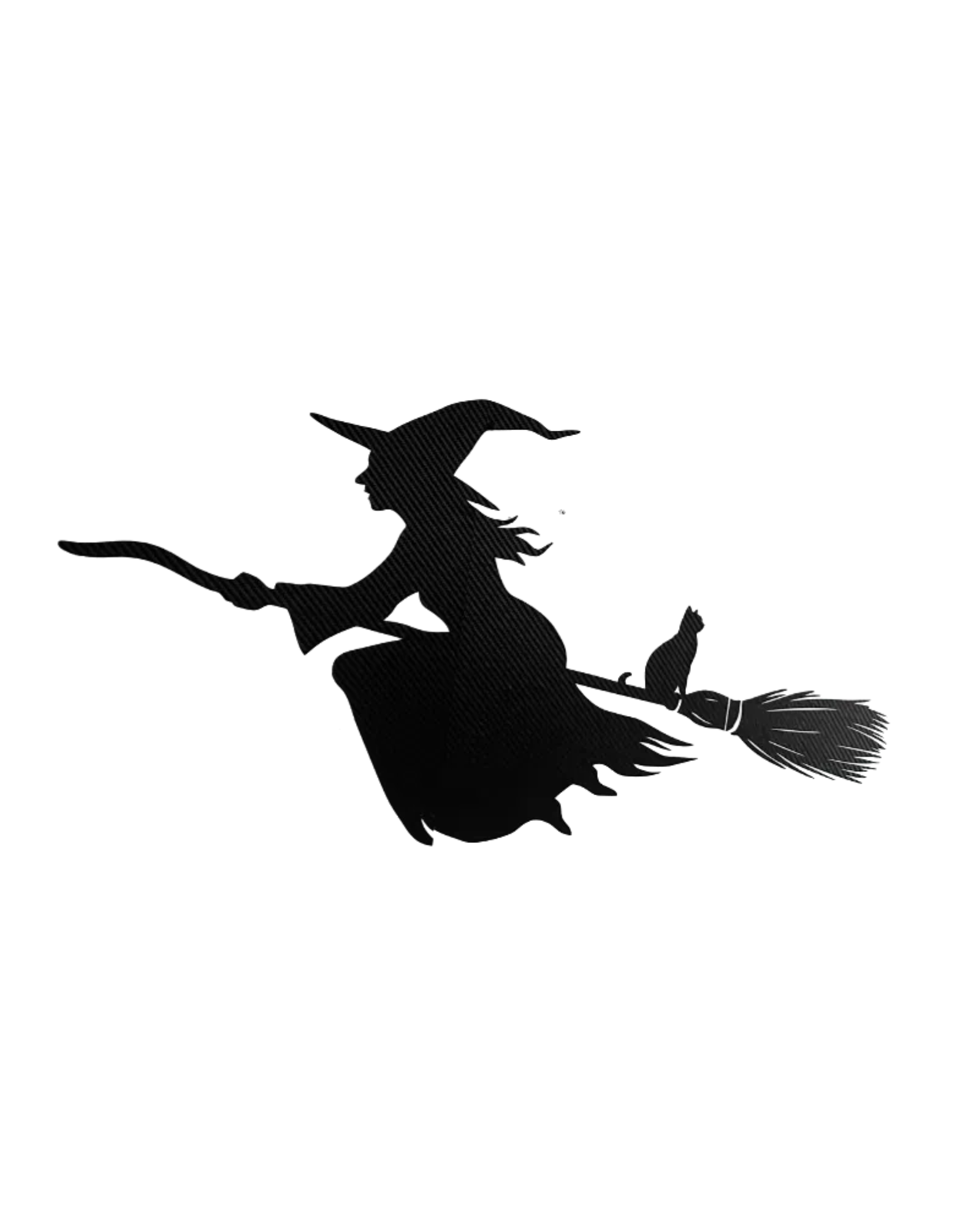 Witch on Broom Window Decal