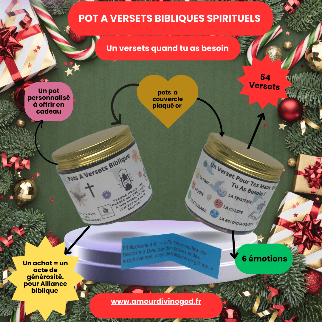🌟 Pot à Versets Bibliques Spirituels + Pot de Persévérance OFFERT 🎁✨