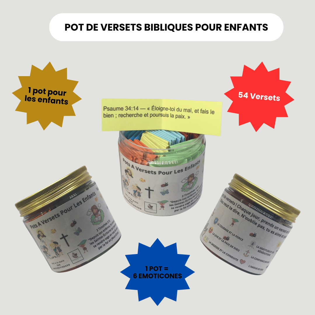 🌟 4 Pots Spirituels à Versets Bibliques- Une Offre remplie de bénédictions ! 🙏💖