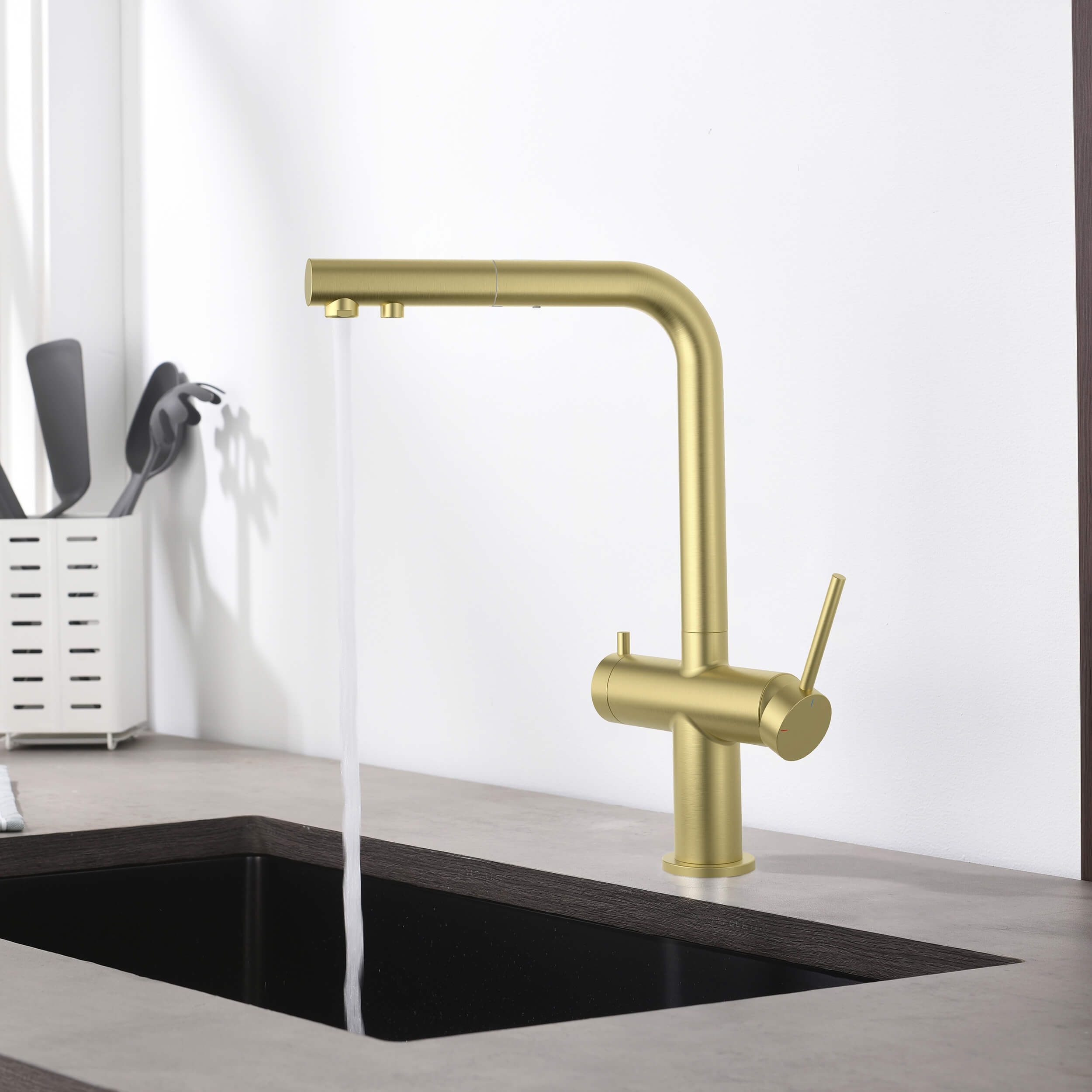 Modern Gold Kitchen Faucet