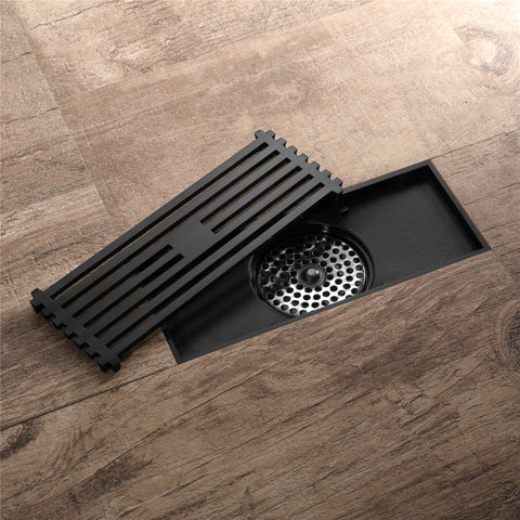 Rectangular Black Shower Floor Drain