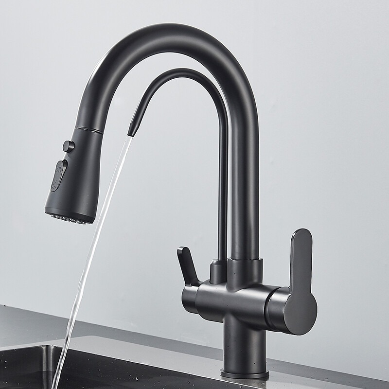 Modern Black Kitchen Faucet