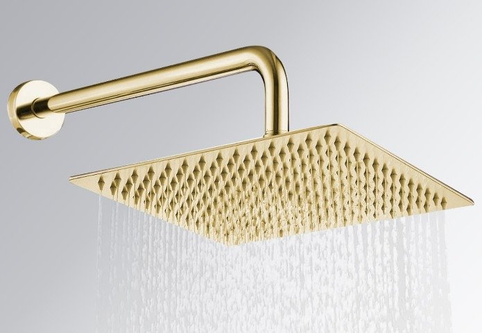 Gold Square Rain Shower Head