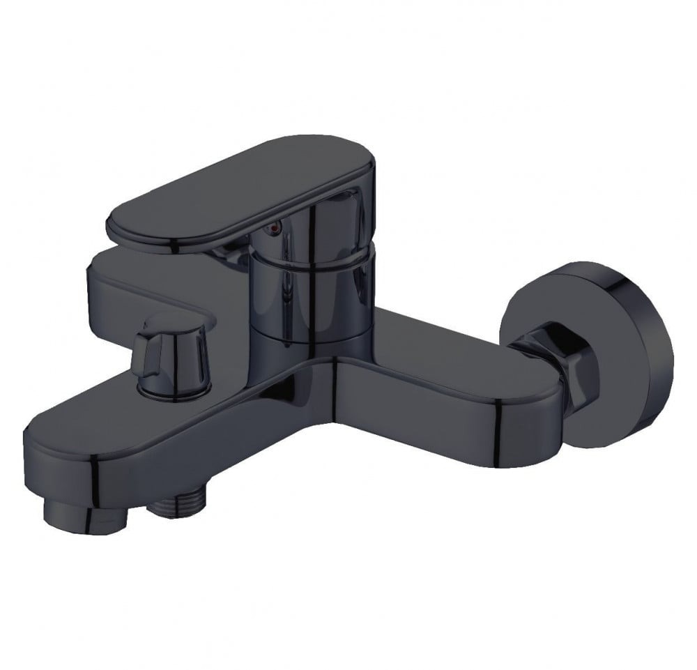 Black Wall-Mounted Bathroom Faucet