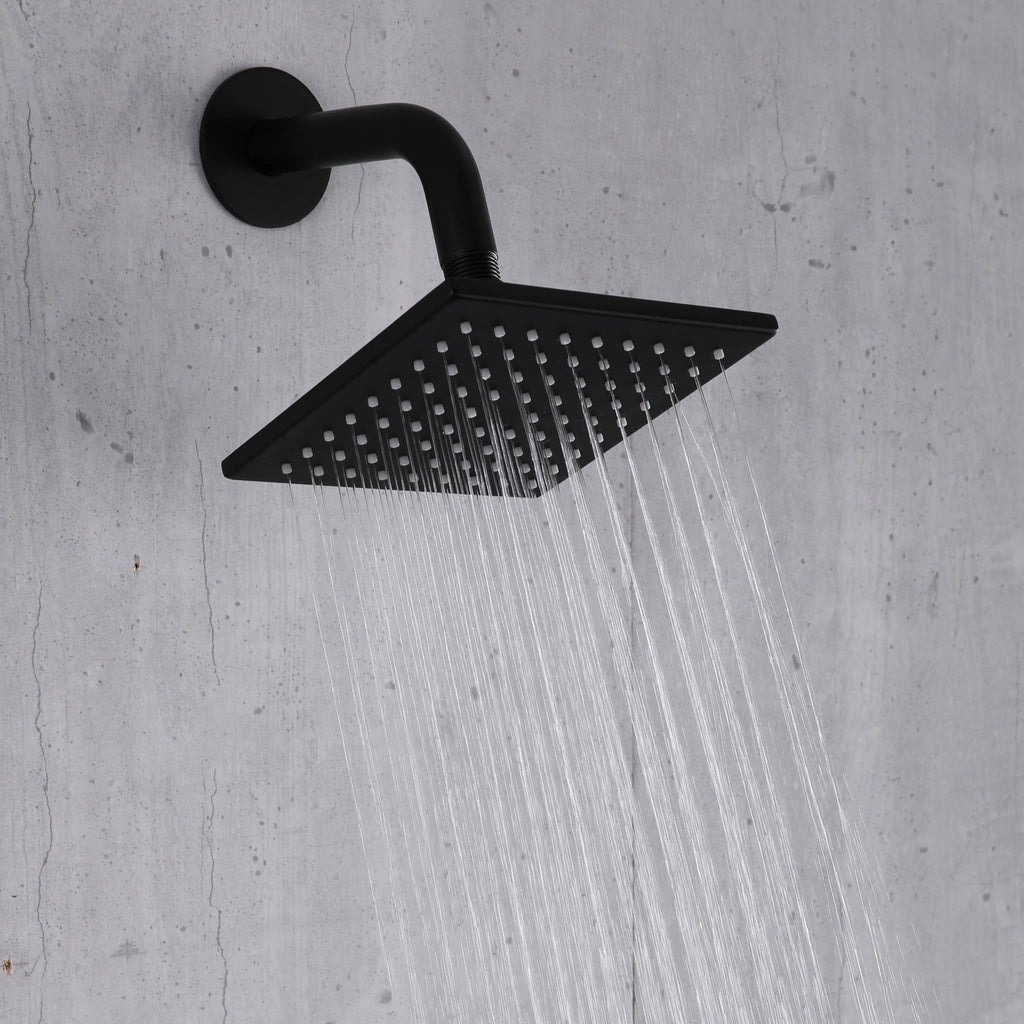 Modern Black Square Rain Shower Head