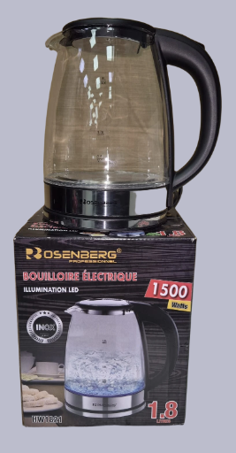Bouilloire électrique LED en verre 1.8L RB