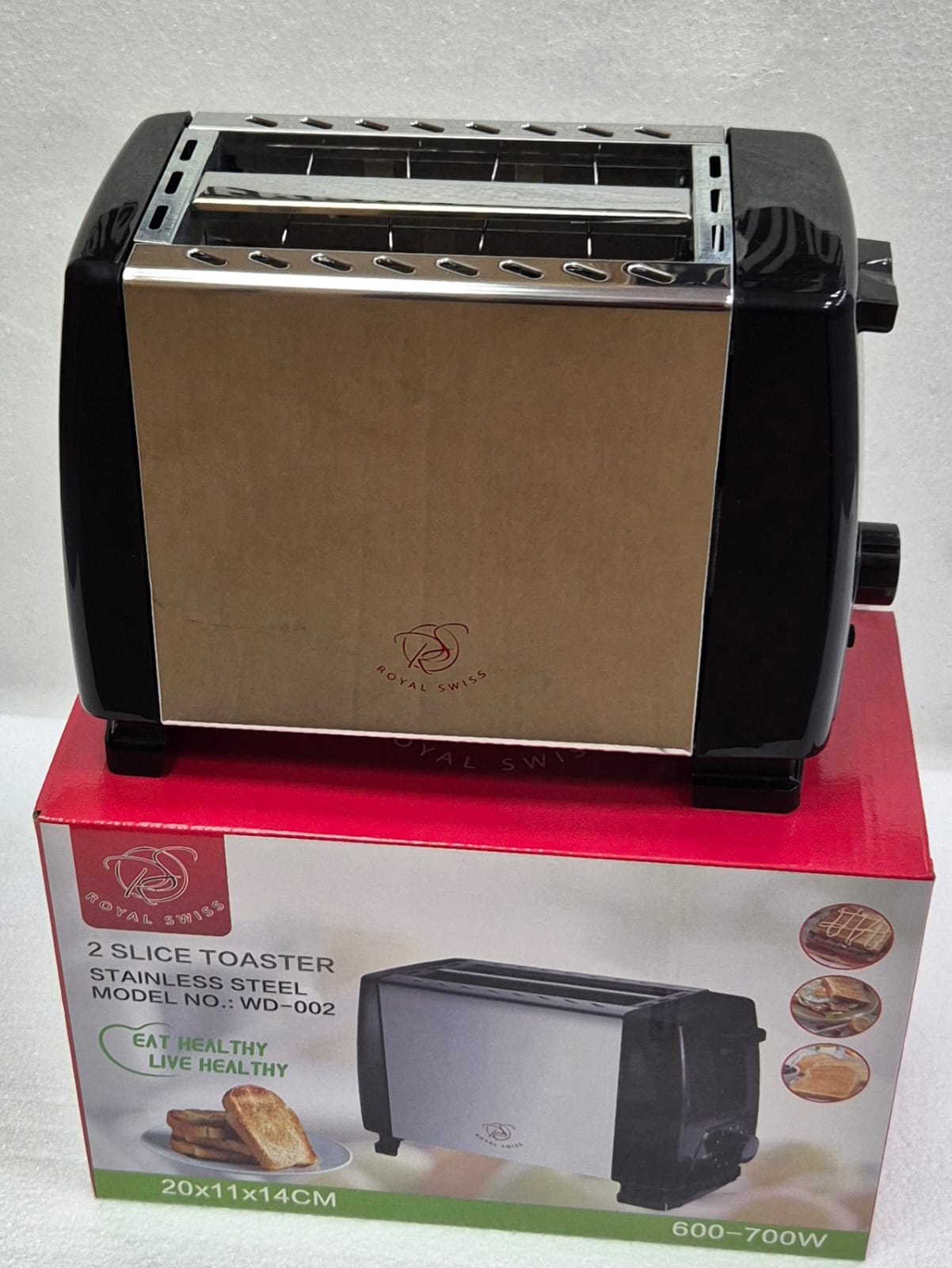 Toaster inox 2 fentes 600-700W RS
