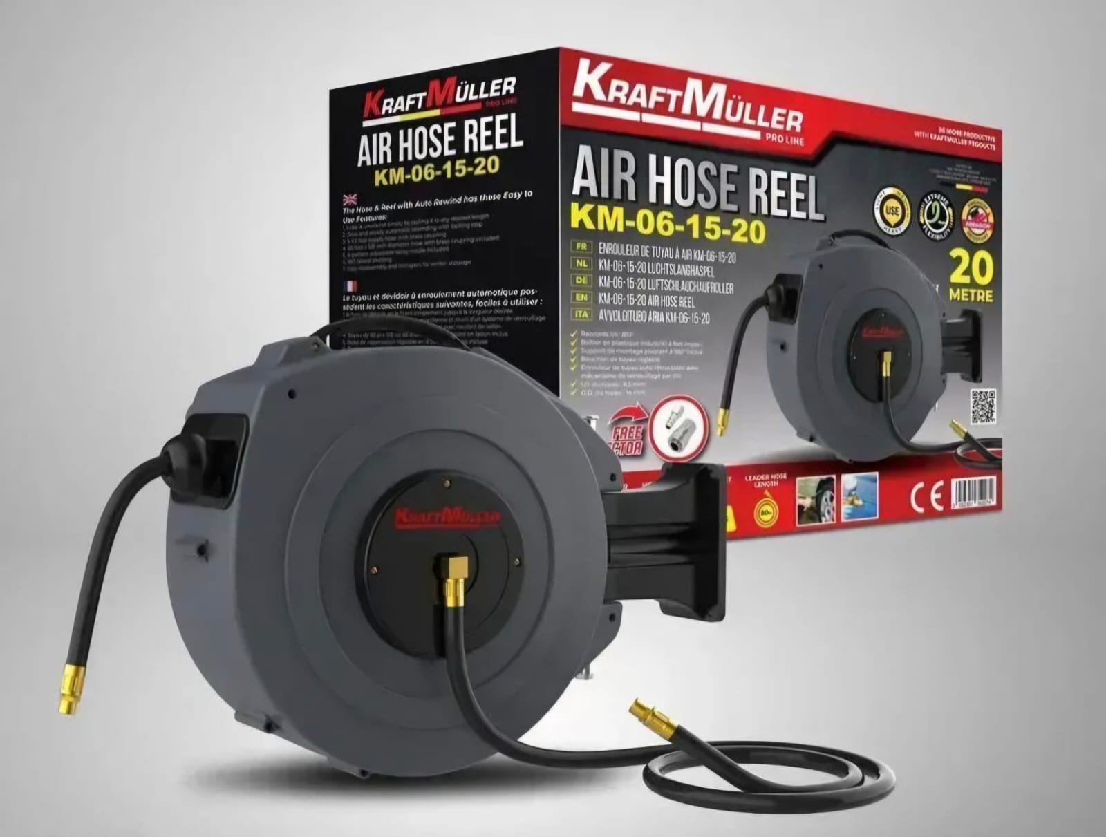 Enrouleur  automatique à air 20m Kraft Muller