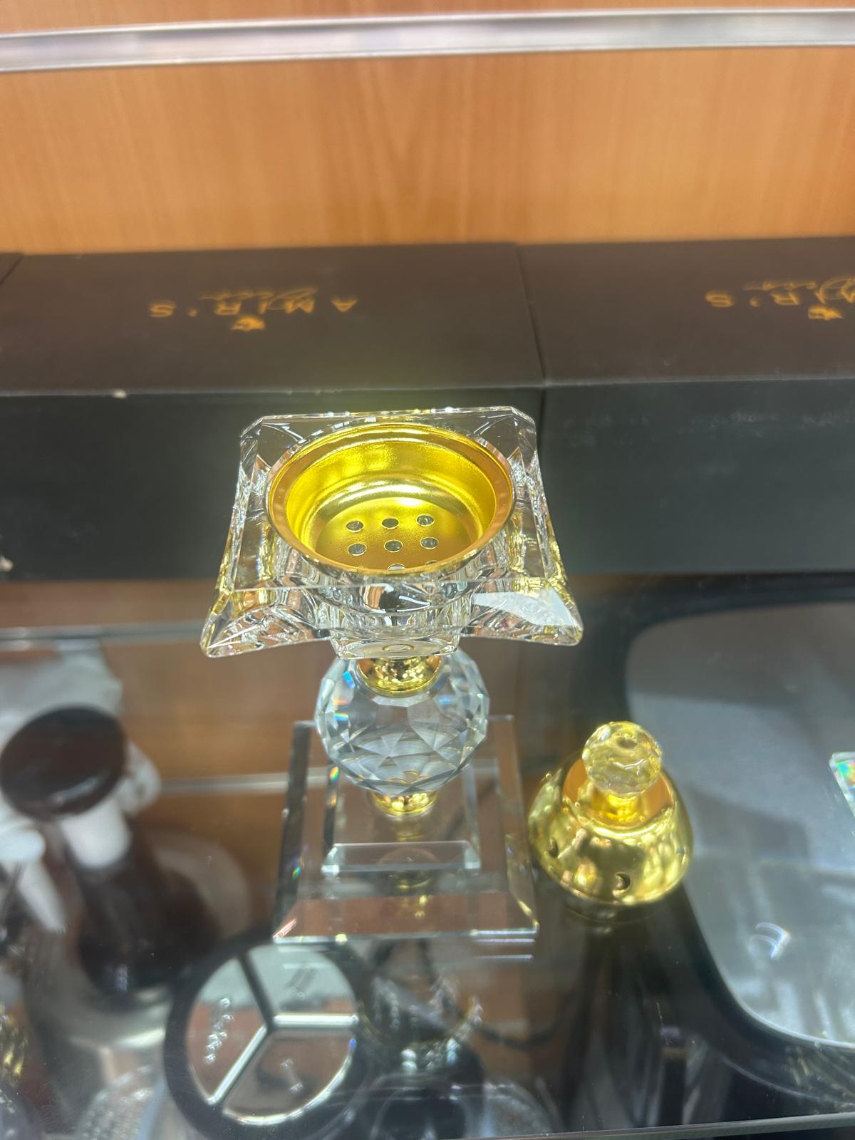 Encensoir doré en cristal