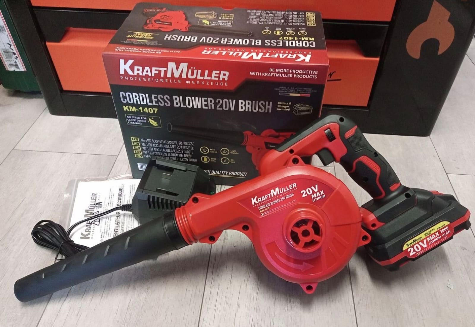 Souffleur et aspirateur sans fil 20V KRAFT MULLER