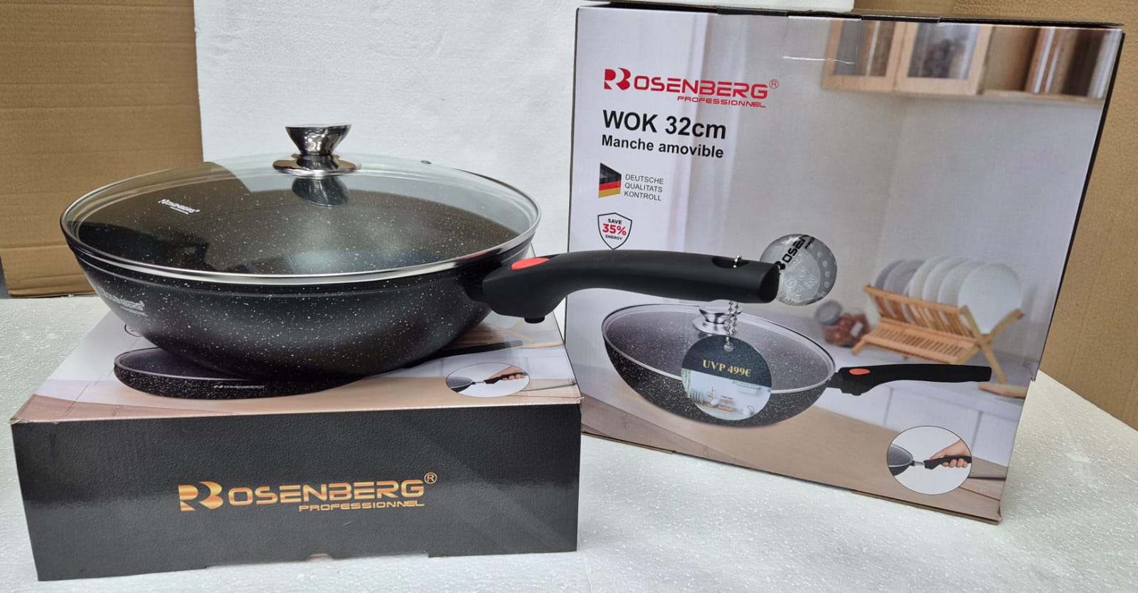 Wok 32cm poignet détachable RB